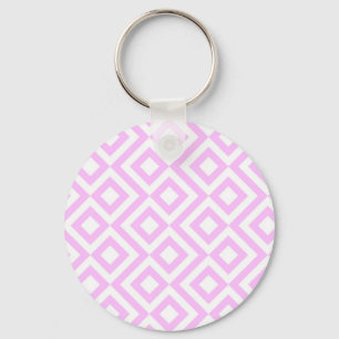 Roze en witte mander sleutelhanger