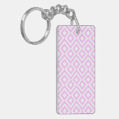 Roze en witte mander sleutelhanger (Voorkant Links)