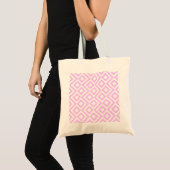 Roze en witte mander tote bag (Voorkant (product))