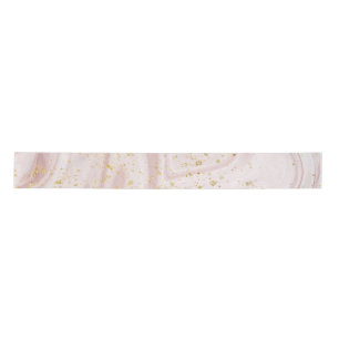 Roze en witte marmer draai gouden glitters lint