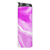 Roze en witte marmer thermosbeker (Geroteerd rechts)