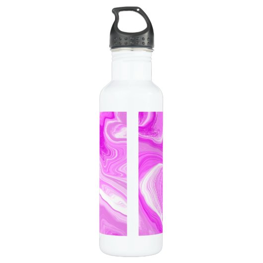 Roze en witte marmer waterfles (Achterkant)