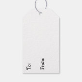 Roze en witte marmer zwenken naar en van rond Labe Cadeaulabel (Achterkant)