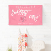 Roze en Witte Meidenavakantie Spandoek (Insitu)