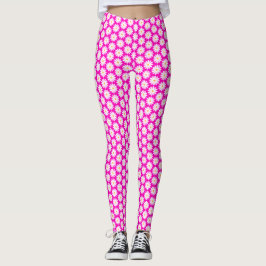 Roze en witte melkdroog Patroon Leggings