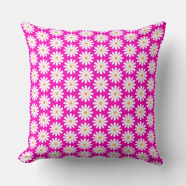 Roze en witte melkventilator kussen (Voorkant)