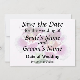 Roze en witte miltoniopsis orchideeën save the date