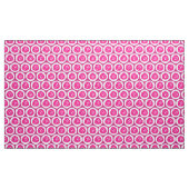 Roze en witte moderne monogram stof (Yard (91,4 cm))