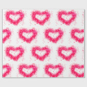 Roze en witte mousserende graffiti cadeaupapier (Vlak)