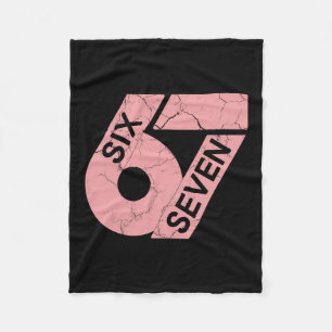 Roze en witte nummer 67 jersey speler uniform #67 fleece deken