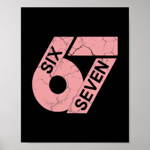 Roze en witte nummer 67 jersey speler uniform #67 poster