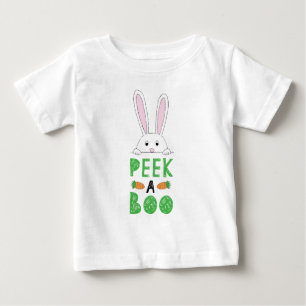 Roze en witte paaspap Bunny Peek-A-Boo