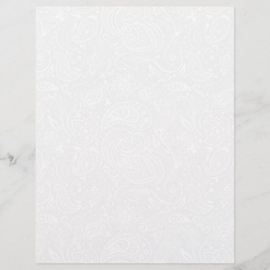 Roze en witte  Paisley Pattern Briefhoofd (Achterkant)