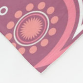 Roze en witte Paisley Print Fleece Deken (Hoek)