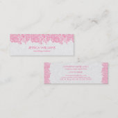 Roze en witte  Paisley Wedding Planner Mini Visitekaartje (Voorkant / Achterkant)