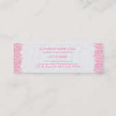 Roze en witte  Paisley Wedding Planner Mini Visitekaartje (Achterkant)