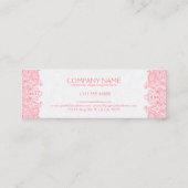 Roze en witte  Paisley Wedding Planner Mini Visitekaartje (Achterkant)