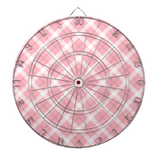 Roze en witte patronen dartbord (Voorkant)