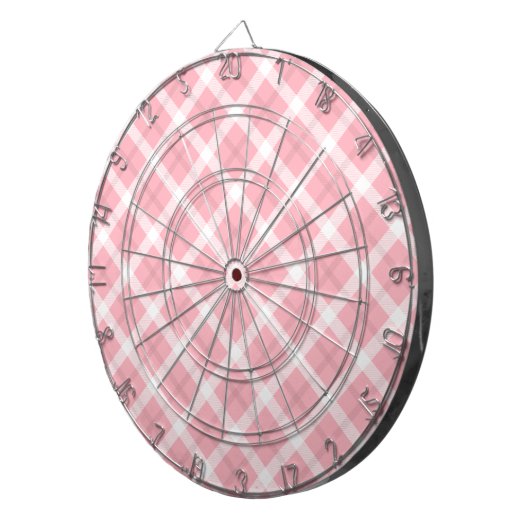 Roze en witte patronen dartbord (Voorkant Rechts)