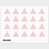 Roze en witte patronen driehoek sticker (Vel)
