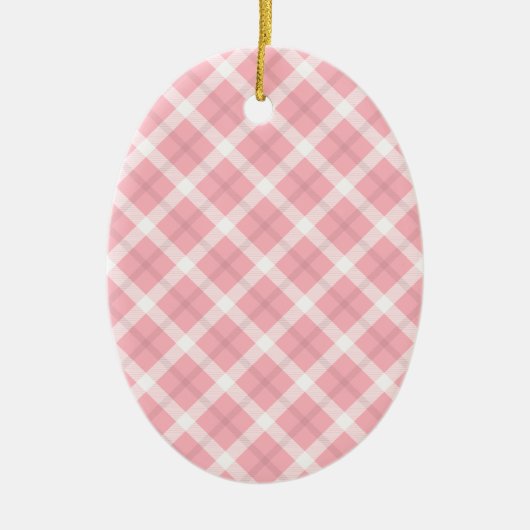 Roze en witte patronen keramisch ornament (Voorkant)