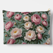 Roze en witte pioenrozen bloemen etui (Achterkant)