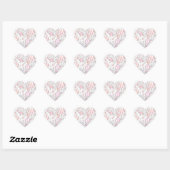 Roze en witte poka Dot Zebra Hart Sticker (Vel)