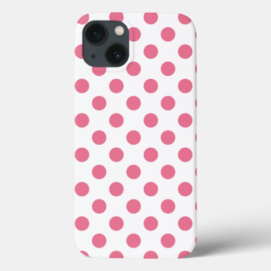 Roze en witte poka punten Hoesje-Mate iPhone case (Achterkant)