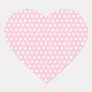 Roze en witte poka vlek. Spottig. Hart Sticker