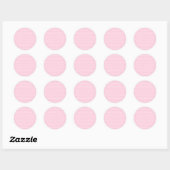 Roze en witte poka vlek. Spottig. Ronde Sticker (Vel)