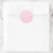 Roze en witte poka vlek. Spottig. Ronde Sticker (Tas)