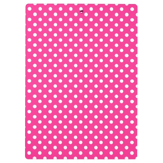 Roze en witte pokadop klembord (Achterkant)