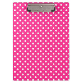 Roze en witte pokadop klembord (Voorkant)