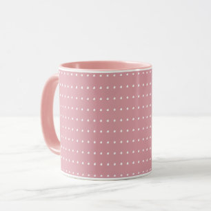 Roze en Witte Polka Dots Mok