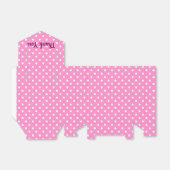 roze en witte polka stippen bedankdoosjes (Uitgevouwen)