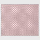 Roze en witte pooldots cadeaupapier (Vlak)