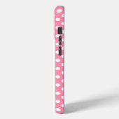 Roze en witte pooldots Case-Mate iPhone case (Achterkant / Links)