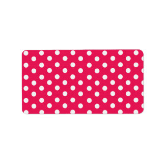 Roze en witte pooldots etiket
