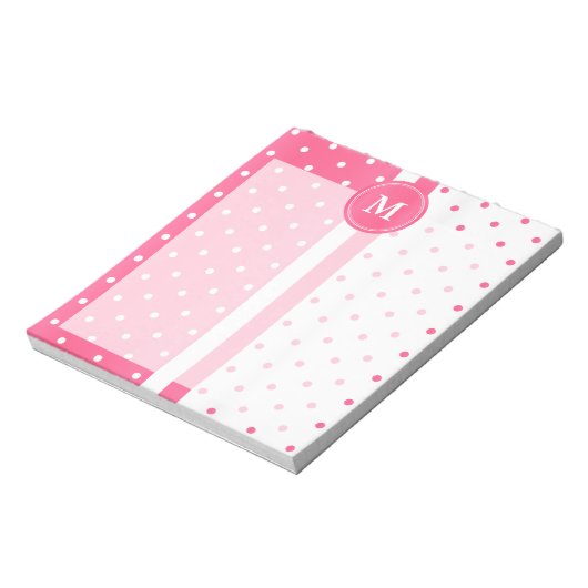 roze en witte pooldots notitieblok (Gedraaid)