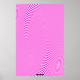 Roze en witte Poster voor optische illusie op de A