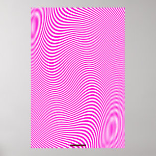 Roze en witte Poster voor optische illusie op de A