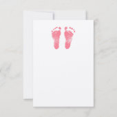 Roze en witte Prints Baby shower Kaart (Achterkant)