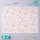 Roze en witte rendieren en kerstbomen tissuepapier (Craft)