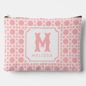 Roze en witte riet | rotan | Monogram Etui (Voorkant)