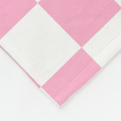Roze en witte rijst fleece deken (Hoek)
