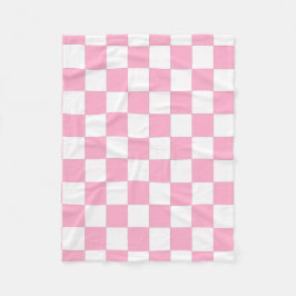 Roze en witte rijst fleece deken