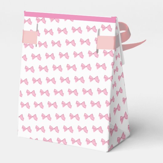 Roze en witte Rocking Horse Bedankdoosjes (Achterkant)