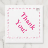 Roze en witte Rocking Horse Theme Gift Label (Achterkant)