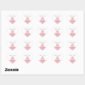 Roze en witte rok sparen de Datum Hart Sticker (Vel)
