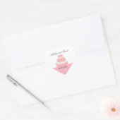 Roze en witte rok sparen de Datum Hart Sticker (Envelop)
